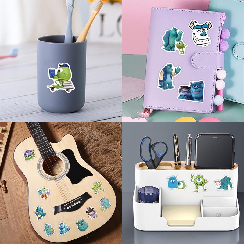 LHST 50Pcs Monsters, Inc Stickers Pack Waterproof Sticker Decals for Water Bottle,Laptop,Phone,Skateboard,Scrapbooking,Bumper Gifts for Kids Teens Adults for Party Supply Favor (Monsters, Inc) - Image 4