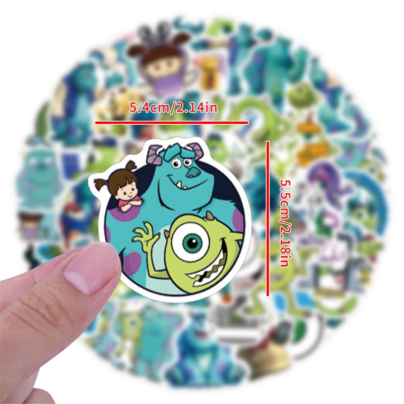 LHST 50Pcs Monsters, Inc Stickers Pack Waterproof Sticker Decals for Water Bottle,Laptop,Phone,Skateboard,Scrapbooking,Bumper Gifts for Kids Teens Adults for Party Supply Favor (Monsters, Inc) - Image 2