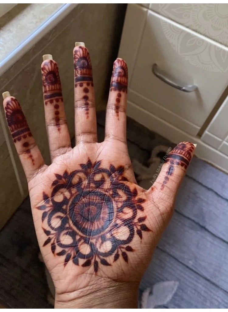 متجر ثيلياستور مجموعة قوالب حناء قابلة لإعادة الاستخدام لليدين والقدمين - قوالب تصميم حناء سهلة للمبتدئين والمحترفين | قوالب فنية للعيد والزفاف والمناسبات - Image 4