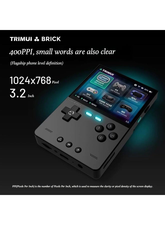 تريميو وحدة تحكم محمولة TRIMUI BRICK مع إضاءة محيطية، PSP ريترو، FC أركاد، وحدة تحكم ألعاب GBA نقطة إلى نقطة عالية الوضوح - Image 2