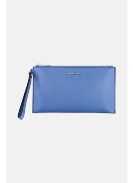Michael Kors Women Brand Logo Wristlet Wallet 16 H x 27 L x 1 W cm, Slate Blue  - Image 1