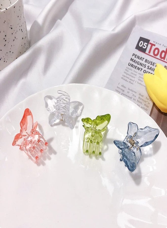 بيردوير مشابك شعر صغيرة الحجم من بيردوير للنساء والفتيات، مصنوعة من الأكريليك متعدد الألوان، مشبك فراشة مرصع بالأحجار، مناسب لتسريحة نصف ذيل الحصان. - Image 5