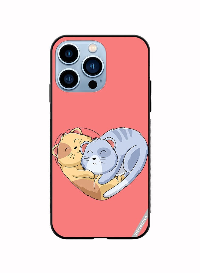 VR CREATIVE Protective Case Cover For Apple iPhone 13 Pro Max Klover Cat Design Multicolour - Image 1
