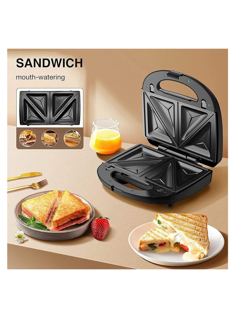 Sandwich Maker 3 in 1, Electric Panini Press and Waffle Maker Easy to Clean with Non-Stick  Removable Plates, LED Indicator Lights, Anti-Skid Feet Perfect for Breakfast Grilled Egg and Steak  - Image 3