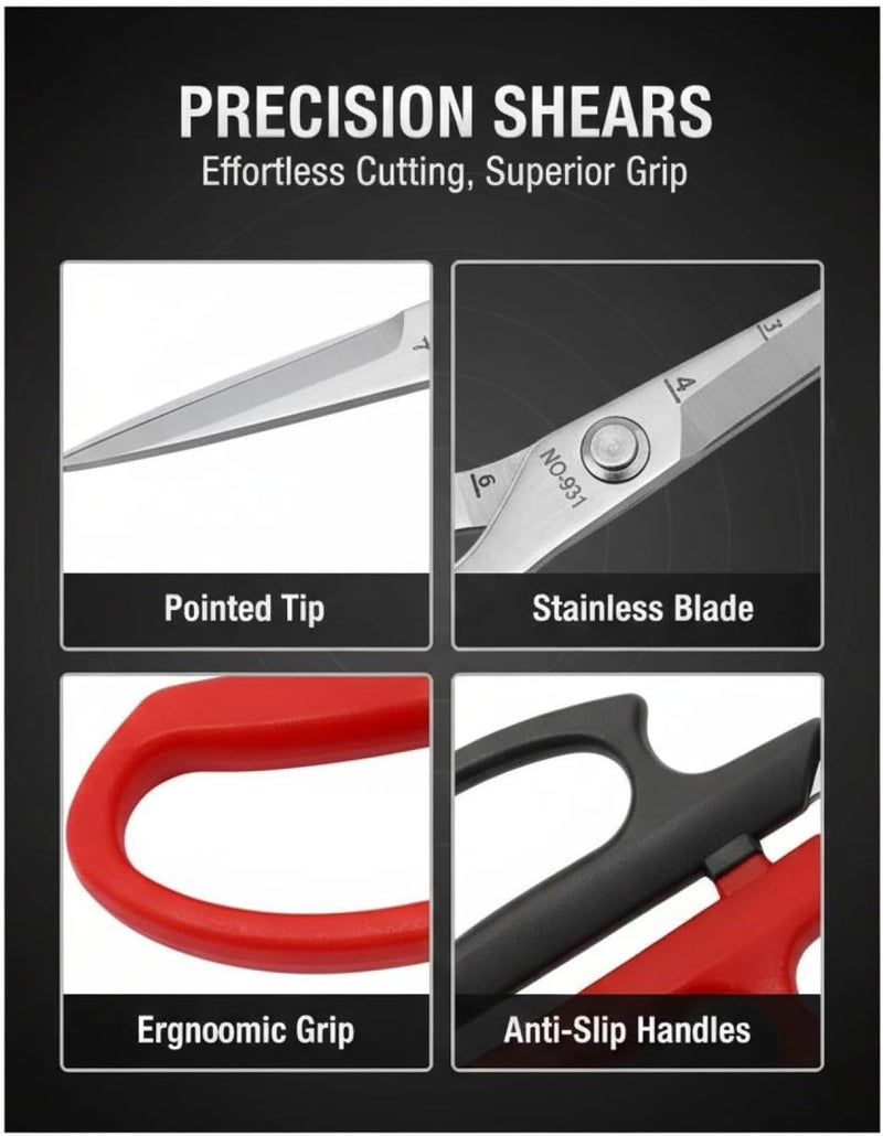931 Stainless Steel Harvesting Shears, for Fruit Picking, Gardening, Floral Design, Pointed Tip Pruning Shear, 1.5 in / 38 Mm Blade, Ergonomic Anti-Slip Soft Grip, Shock Absorption Handle - Image 3