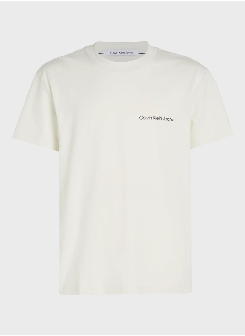 Calvin Klein Jeans Logo Crew Neck T-Shirt  - Image 4