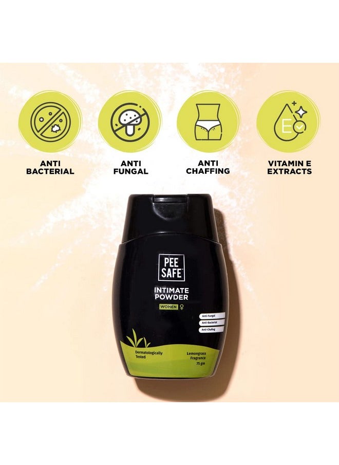 PEESAFE Pee Safe Intimate Powder For Women | Fights Bacterial Infections | Prevents Chafing, Redness & Dryness | Soothes Irritation | Reduces Sweat & Odour | 75 Grams | Pack Of 3  - Image 3