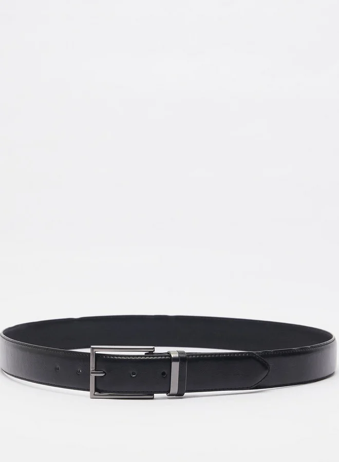 DUCHINI Solid Belt with Pin Buckle Closure