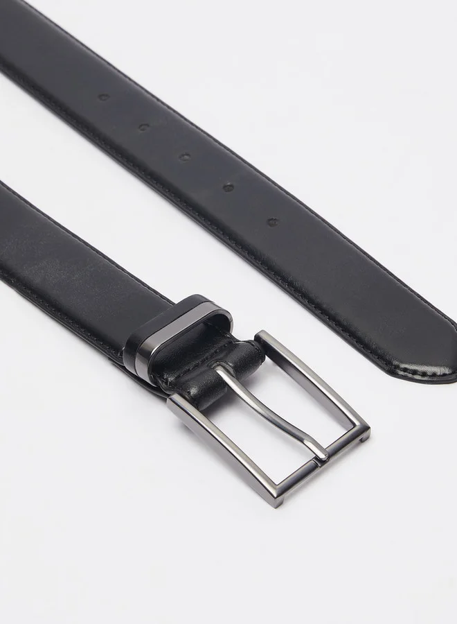 DUCHINI Solid Belt with Pin Buckle Closure