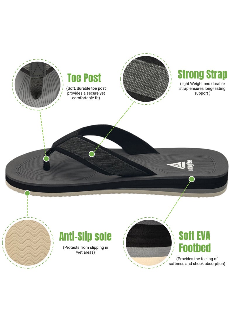 Energize - Men's EVA Flip Flop Beach Slippers: Classic, Ultimate Comfort & Support For Indoor & Outdoor Wear, Reduce Foot & Heel Pain, Lightweight, Improves Posture - Image 1