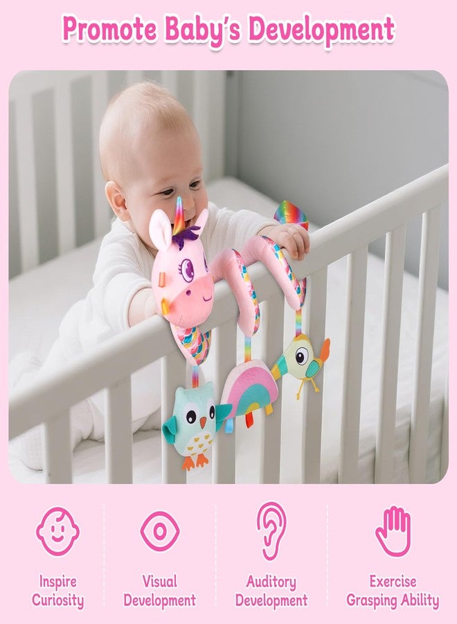 FPVERA Car Seat Toys for Infants 0-6 months, Spiral Hanging Crib Stroller Activity Toys with Rattles, Baby Car Seat Accessories Toy for Developing Sensory & Motor Skills, Ideal Gift for Newborn Infant - Image 4