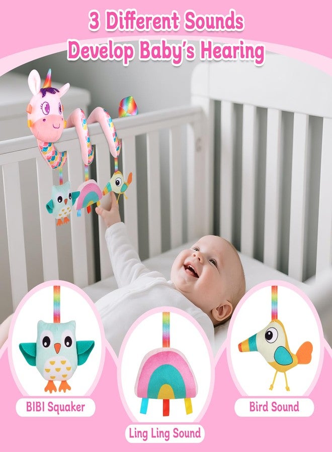 FPVERA Car Seat Toys for Infants 0-6 months, Spiral Hanging Crib Stroller Activity Toys with Rattles, Baby Car Seat Accessories Toy for Developing Sensory & Motor Skills, Ideal Gift for Newborn Infant - Image 2
