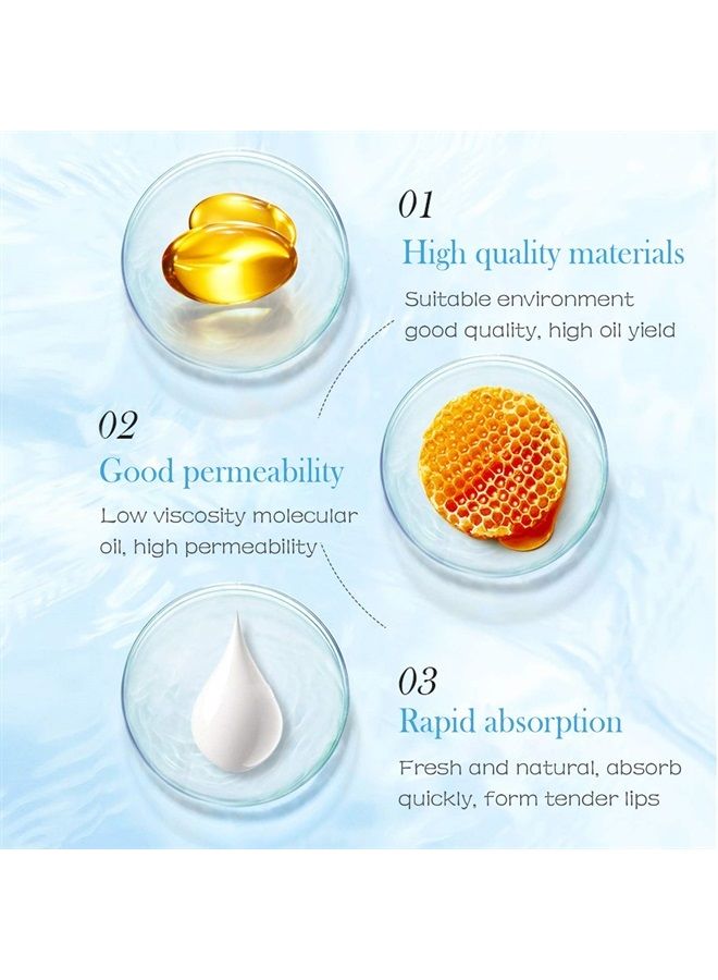 Jakuva 30PCS Pink Collagen Crystal Moisturizing Lip Mask,Gel Lip Pads Lip Balm Lip Masks for Dry Lips,Remove Chapped Skin & Anti-Aging,Hydrating Plumping Your Lips  - Image 3