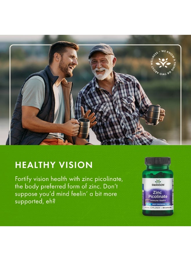 سوانسون بيكولينات الزنك، 22 ملغ، 60 كبسولة نباتية - Image 5