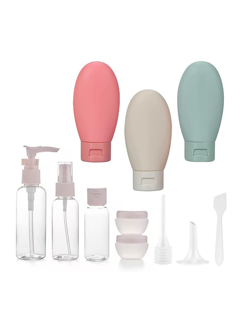 KASTWAVE Travel Bottles for Toiletries 11 PCS Leak Proof, Refillable Squeezable Liquid Empty Containers Travel Containers with Bag - Image 2