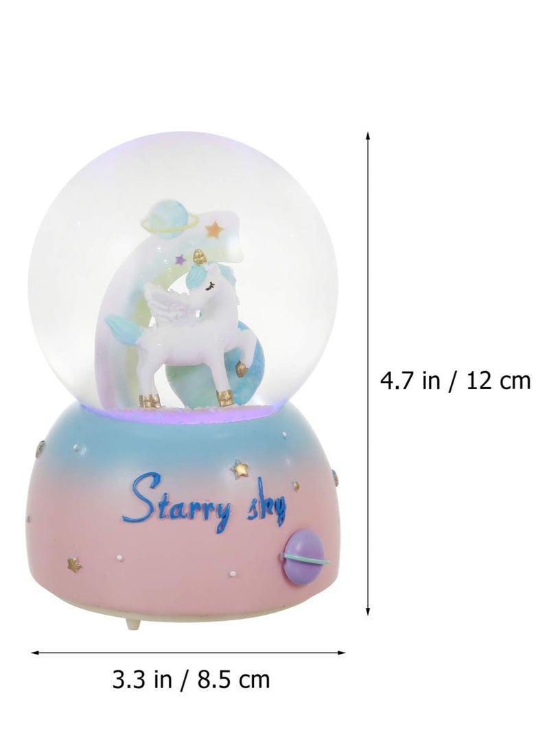 Generic - Music Box Crystal Ball Ornament Music Crystal Ball Dreamy Unicorn Crystal Ball Desktop Crystal Ball Unicorn Crystal Ball Light Unicorn Crystal Ball Lamp Crystal Ball Decor - Image 1