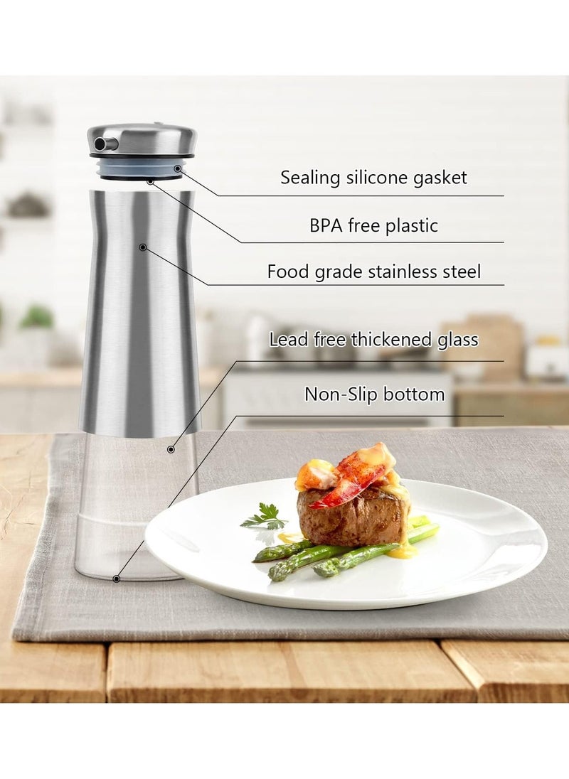 Cc - Gorgeous Olive Oil And Vinegar Dispenser Elegant Stainless Steel Oil Cruet For Easy & Drip Free Pouring - Image 1