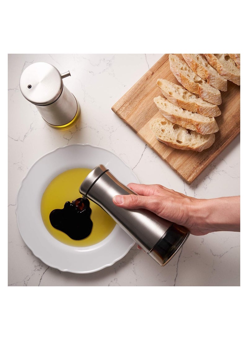 Cc - Gorgeous Olive Oil And Vinegar Dispenser Elegant Stainless Steel Oil Cruet For Easy & Drip Free Pouring - Image 1