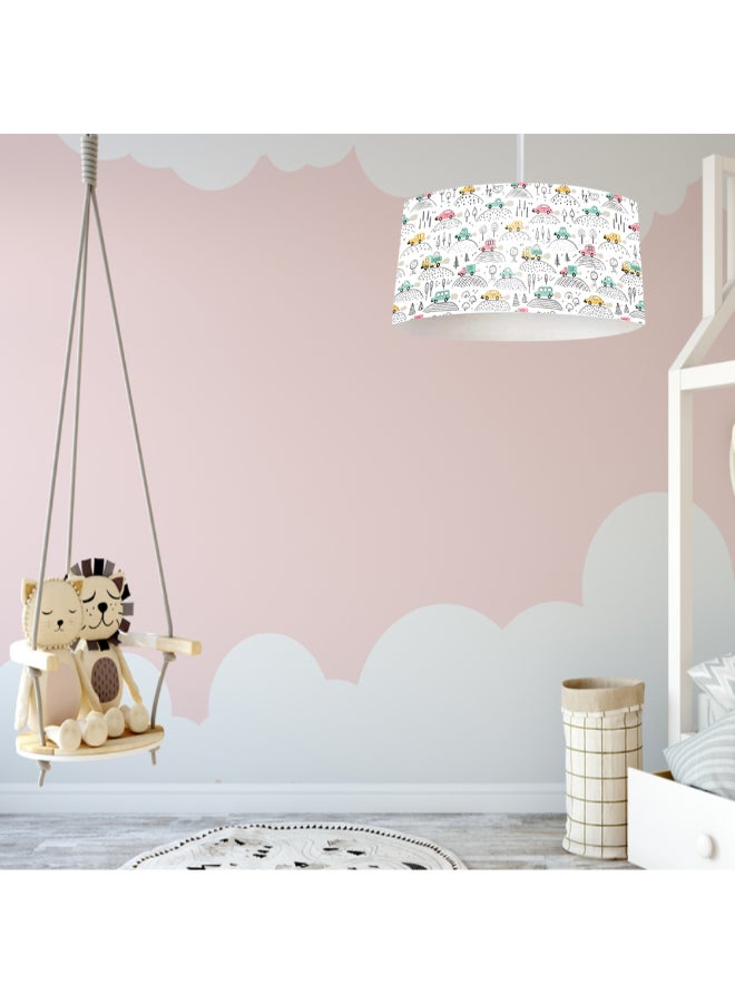 تبس هوم لمب مصباح سقف من القماش للأطفال 42 × 25 سم / بيج