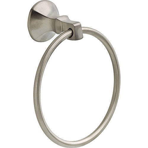 Delta Ashlyn (1-Pack) Hand Towel Holder Brilliance Stainless Steel Towel Racks for Bathroom Wall Round Towel Ring Holder for Bath Towel Hanger for Kitchen, Bathroom Accessories 76446-SS - Image 4