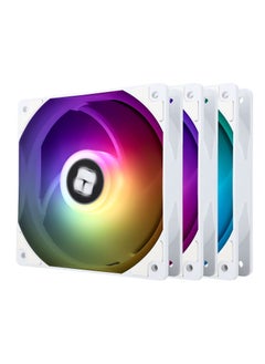 White ARGB CPU Fan for Computer Case or CPU, 120mm Silent Computer Cooling Fan 4pin PWM Computer Cooling Fan with S-FDB Bearing Included, up to 1500RPM Cooling Fan for Case & CPU Cooler