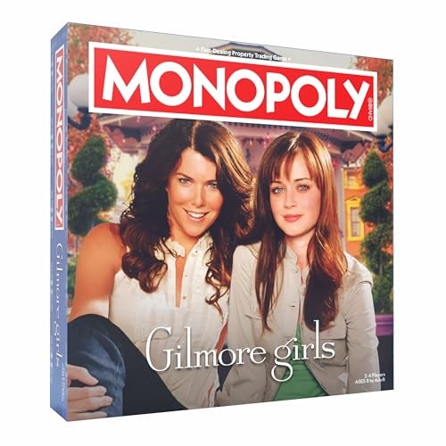 USAopoly Monopoly: Gilmore Girls, Buy, Sell & Trade Iconic Stars Hollow Locations, Includes 6 Collectible Tokens Like Coffee Cup & Luke’s Hat, Fun Game for Fans & Families, Official Gilmore Girls Merchandise - Image 1