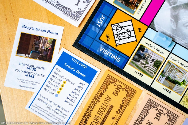 USAopoly Monopoly: Gilmore Girls, Buy, Sell & Trade Iconic Stars Hollow Locations, Includes 6 Collectible Tokens Like Coffee Cup & Luke’s Hat, Fun Game for Fans & Families, Official Gilmore Girls Merchandise - Image 4