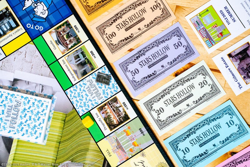 USAopoly Monopoly: Gilmore Girls, Buy, Sell & Trade Iconic Stars Hollow Locations, Includes 6 Collectible Tokens Like Coffee Cup & Luke’s Hat, Fun Game for Fans & Families, Official Gilmore Girls Merchandise - Image 3