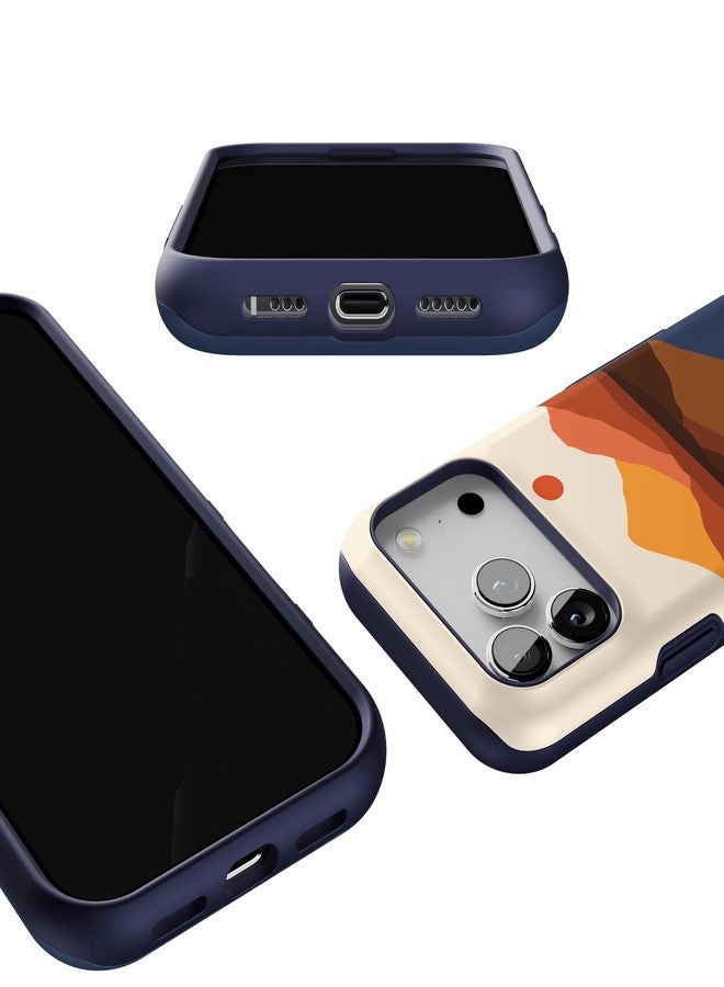 Casely iPhone 17 Pro Case | Opposites Attract | Day & Night Colorblock Mountains | Compatible with MagSafe | Bold Protective Design - Image 3