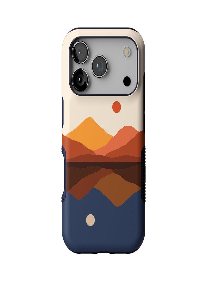 Casely iPhone 17 Pro Case | Opposites Attract | Day & Night Colorblock Mountains | Compatible with MagSafe | Bold Protective Design - Image 1