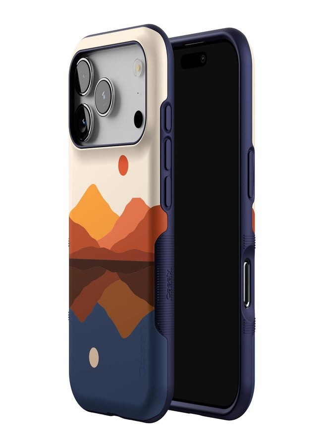 Casely iPhone 17 Pro Case | Opposites Attract | Day & Night Colorblock Mountains | Compatible with MagSafe | Bold Protective Design - Image 2