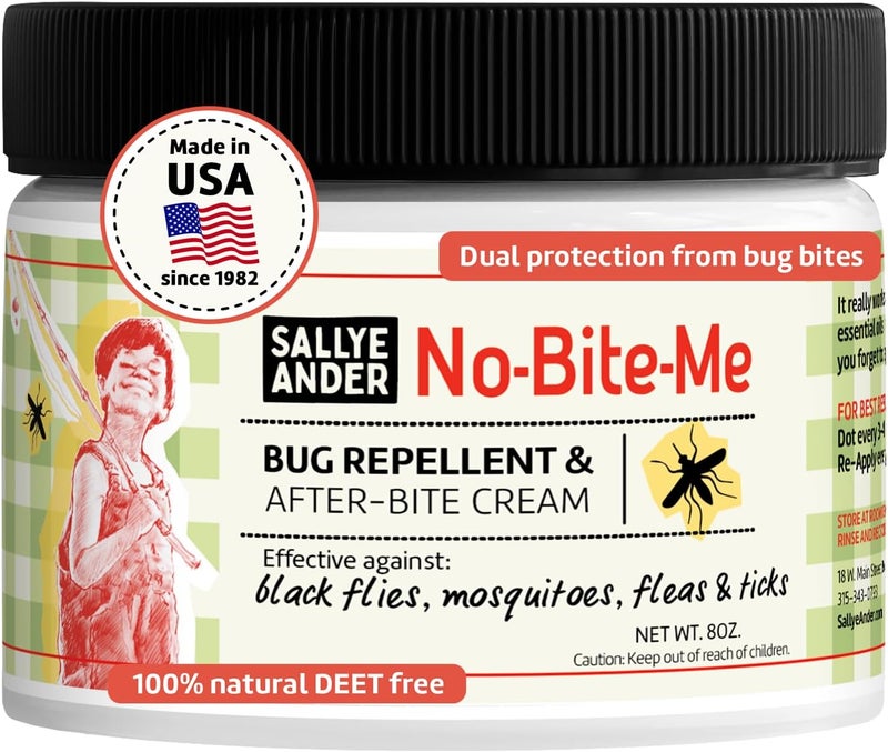 SALLYEANDER No Bite Me All-Natural Bug & Insect Repellent - Anti Itch Cream - 8 oz - Safe for Kids and Infants - Repels Mosquitoes, Black Flies, Fleas, and Ticks - Image 1