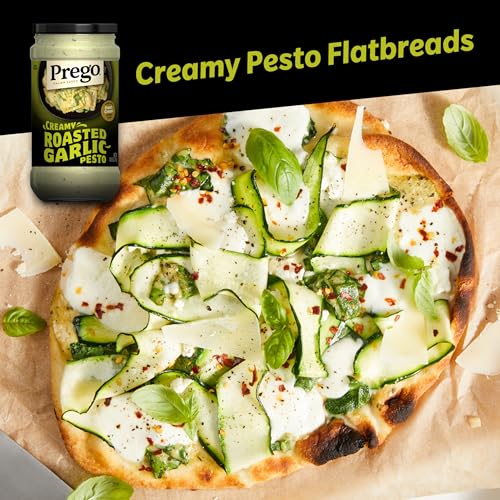 Prego Creamy Roasted Garlic Pesto Pasta Sauce, 14.5 oz Jar - Image 3