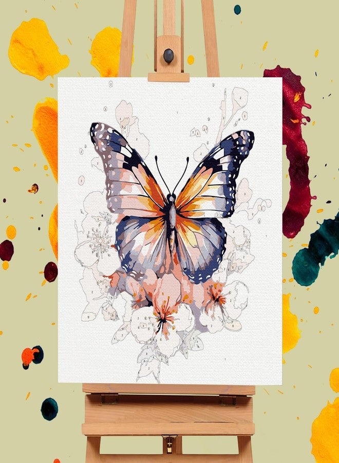 Offito Framed Paint by Numbers Kit for Adults Beginners & Kids Ages 8-12, Butterfly Flowers Acrylic Easy Paint by Number with Frame, Paint by Number Kits on Canvas Framed (10 * 10 Inch, without Easel) - Image 4