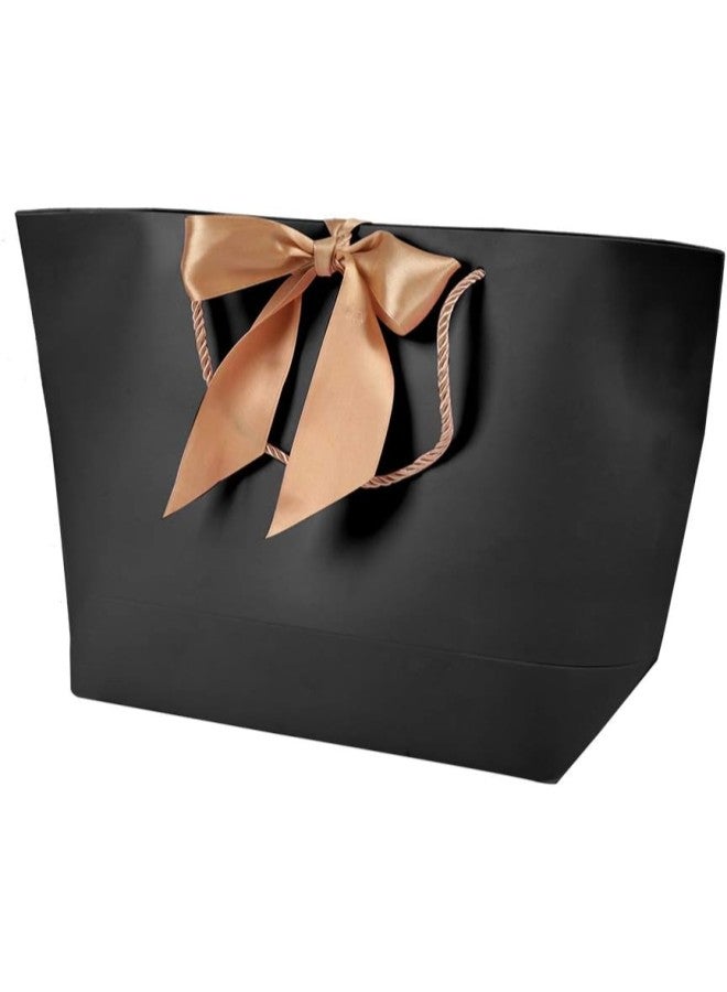 klarako 10 Black High-Grade Paper Bags, Simple Paper Bags, Decorative Gift Paper Bags, Clothing Cosmetics Gift Paper Bags, Used for Packaging(1#)  - Image 1
