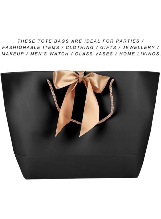 klarako 10 Black High-Grade Paper Bags, Simple Paper Bags, Decorative Gift Paper Bags, Clothing Cosmetics Gift Paper Bags, Used for Packaging(1#)  - Image 2