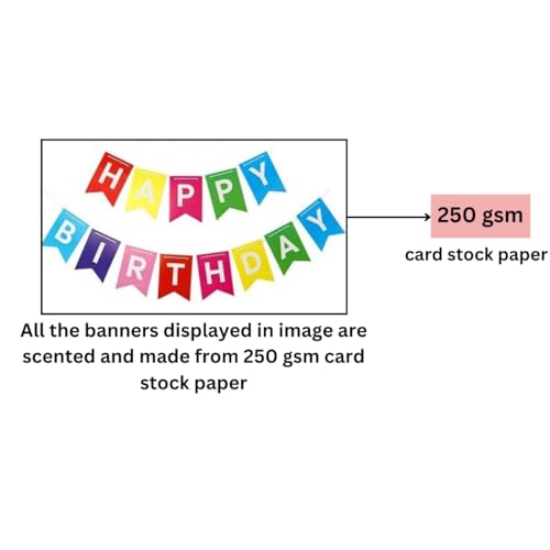HK balloons 51Pcs Set Rainbow Happy Birthday Banner And Assorted Multicolour Card Stock Paper Balloons For Birthday Decoration - Image 4