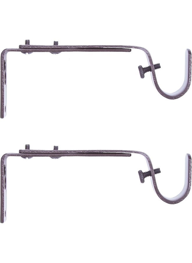 Kenney Adjustable Curtain Rod Brackets Mocha 2Pack - Image 3