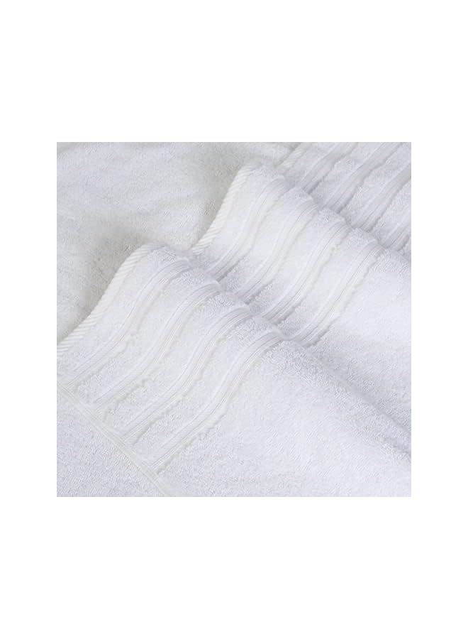 Safi Plus Towel Set Luxury Hotel Quality 600 Gsm 100% Turkish Genuine Cotton, 2 Bath Towels, 2 Hand Towels, 2 Washcloths, Super Soft & Absorbent - (Bright White, 6 Piece Towels) - Image 3