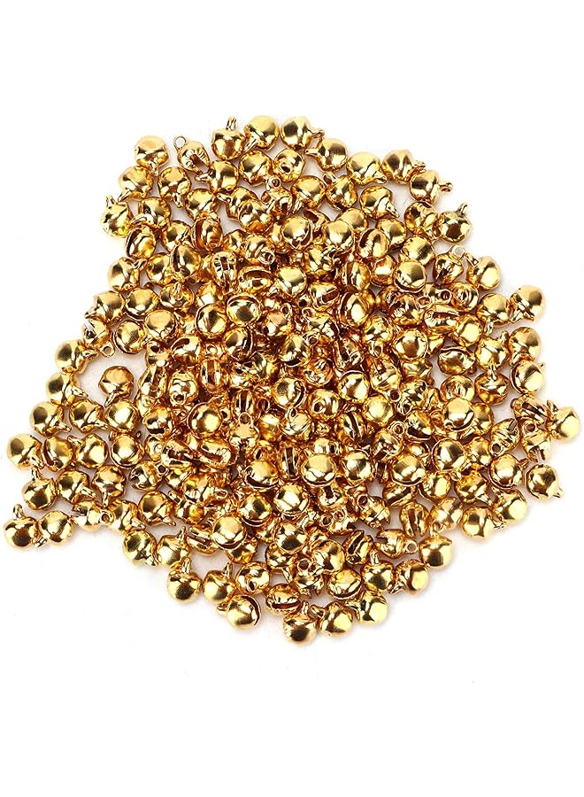 The Bros Tiny Bells, Long‑lasting Shiny Mini Bells for Festival Decoration (Gold) - Image 1