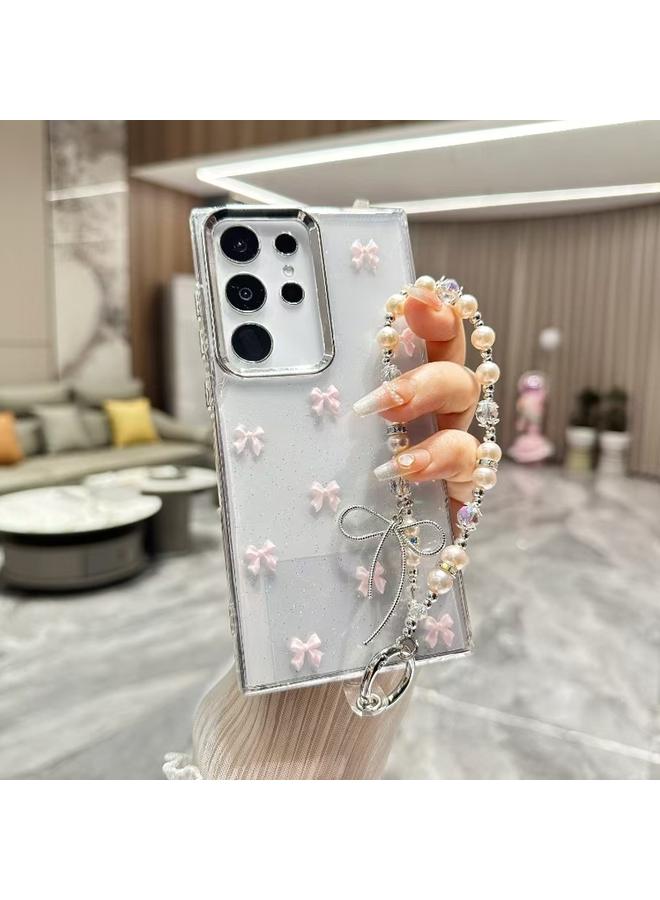 The Bros Case For Samsung Galaxy S25 Ultra 5G Little Fresh Bow Bracelet Chain TPU Phone Case