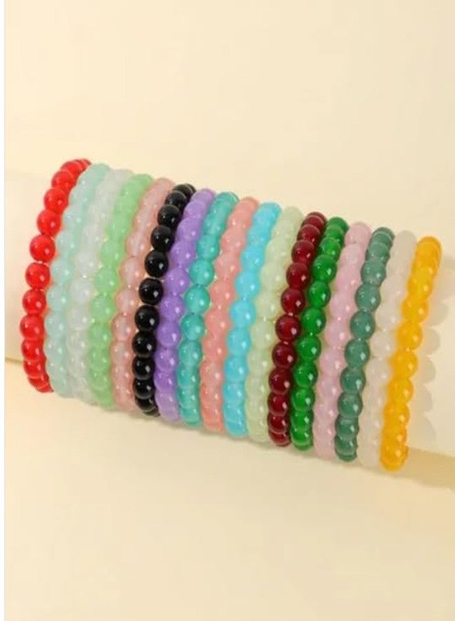 needs collection أساور متعددة الطبقات من الخرز الحجري، طقم متطابق للأزواج، مناسب لأفضل الأصدقاء، سوار للأزواج، 12 قطعة (8) - Image 3