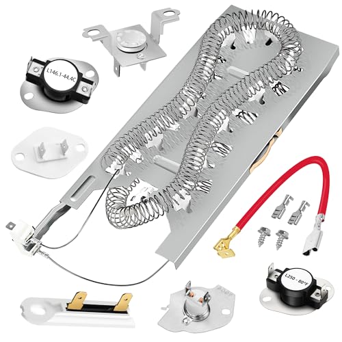 Romalon 3387747 Heating Element For Whirlpool Cabrio heating element WP3387747 Dryer Heating Element For Whirlpool GEW9250PW1 GEW9250PW0 wed5600xw0 Dryer Parts Including 279816 279973 and 3392519 By Romalon - Image 1