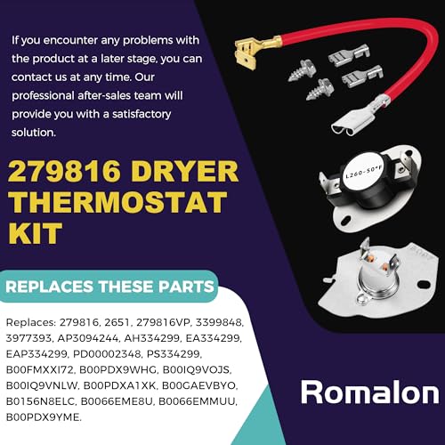 Romalon 3387747 Heating Element For Whirlpool Cabrio heating element WP3387747 Dryer Heating Element For Whirlpool GEW9250PW1 GEW9250PW0 wed5600xw0 Dryer Parts Including 279816 279973 and 3392519 By Romalon - Image 4