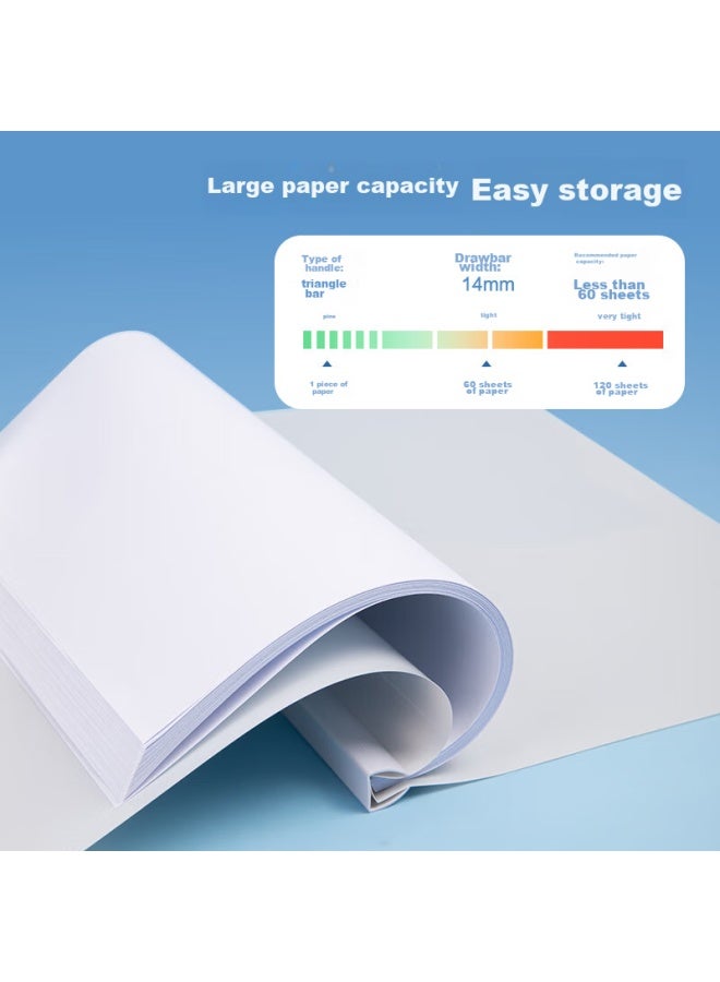 Deli 10 A4/14mm Lever Arch File Folders, Triangular Bar Folders, Student Exam Paper Resume Report Folders, Business Meeting Doent Storage, Morandi Color Series Pp655 - Image 4