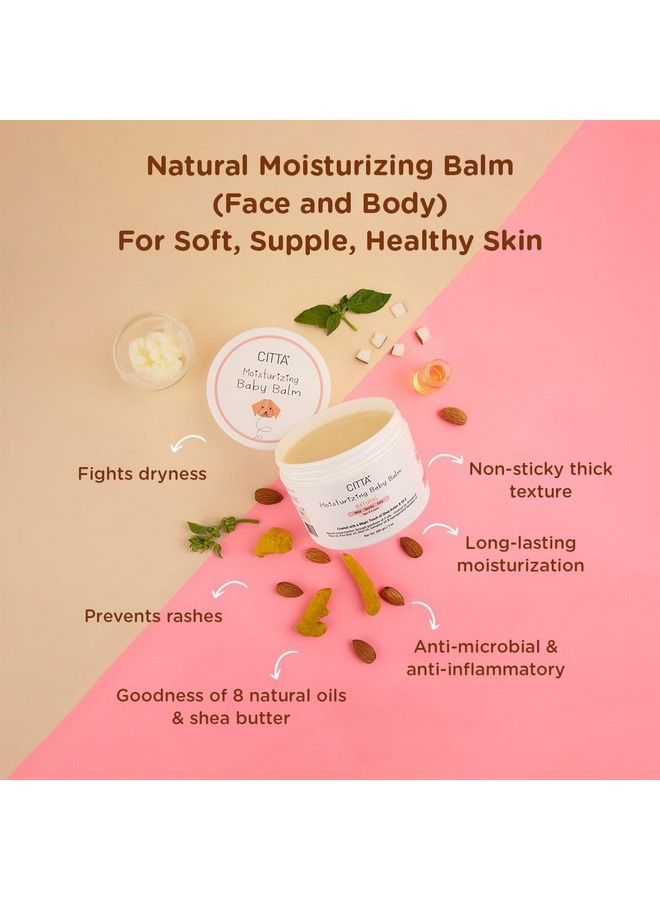 CITTA بلسم مرطب للأطفال للوجه والجسم مع 8 زيوت طبيعية وزبدة الشيا؛ مرطب للأطفال للبشرة الجافة والبشرة الحساسة؛ 100 جرام - Image 3