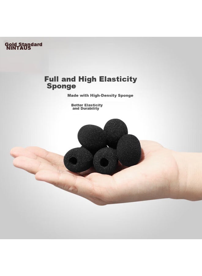 Nintaus Small Honey Head-mounted Microphone Amplifier, Microphone Windshield, Foam Protective Cover, Earphone Clip, Universal Computer Microphone, Windproof, Noise-proof, Protective Cover, Sm3, 30 Pieces - Image 2