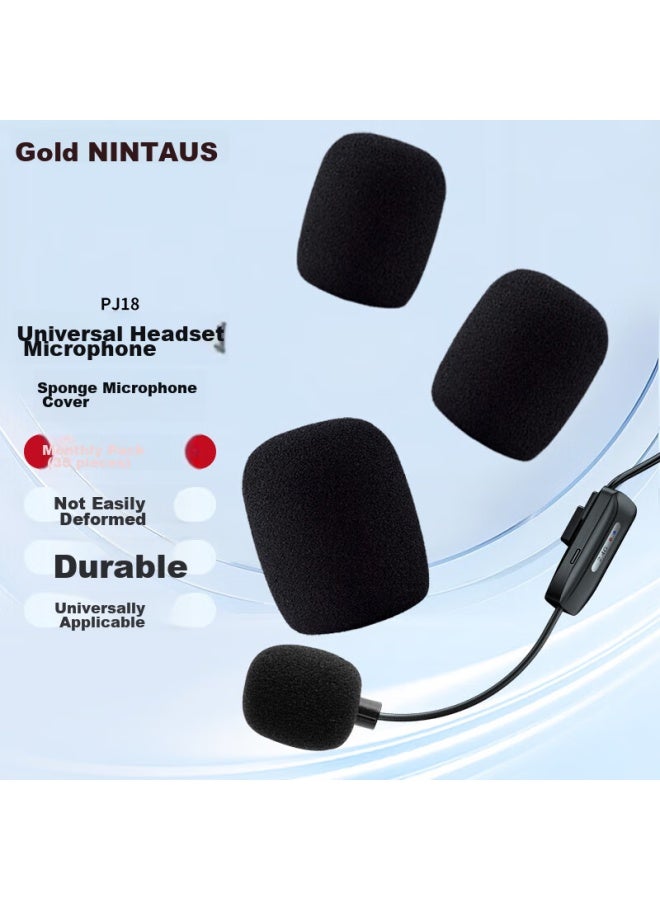 Nintaus Small Honey Head-mounted Microphone Amplifier, Microphone Windshield, Foam Protective Cover, Earphone Clip, Universal Computer Microphone, Windproof, Noise-proof, Protective Cover, Sm3, 30 Pieces - Image 1