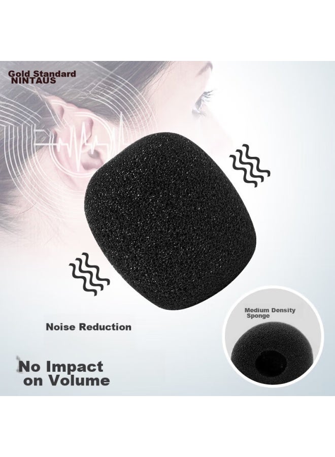 Nintaus Small Honey Head-mounted Microphone Amplifier, Microphone Windshield, Foam Protective Cover, Earphone Clip, Universal Computer Microphone, Windproof, Noise-proof, Protective Cover, Sm3, 30 Pieces - Image 3