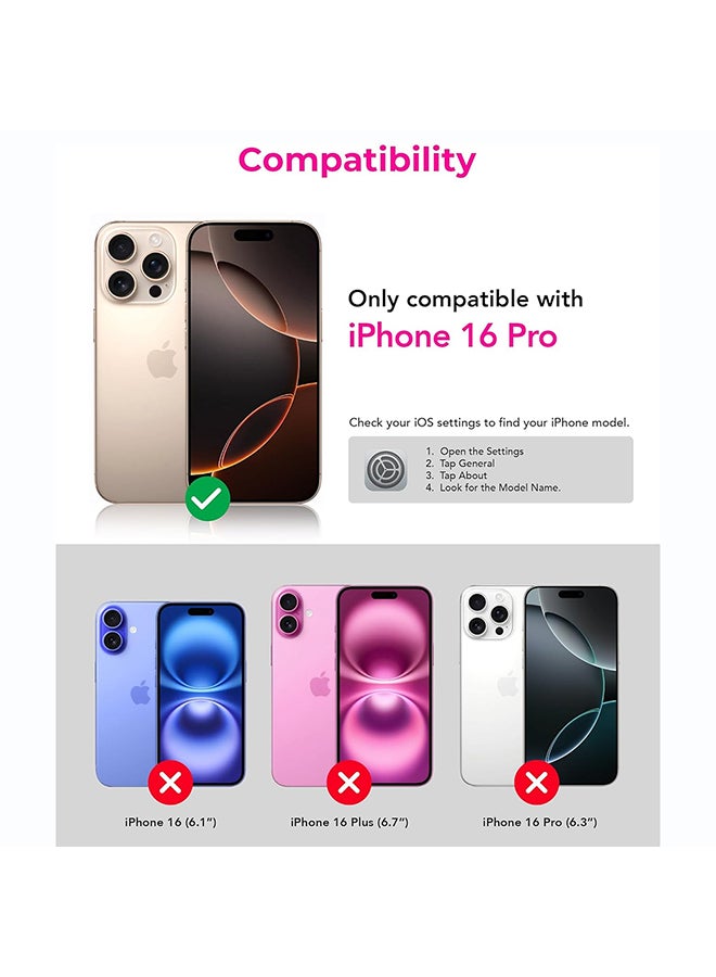 O Ozone Clear Hard Back Compatible With iPhone 16 Pro [ Compatible With Magsafe ]| Transparent Shockproof Protective Cover | Slim Hybrid PC + TPU Phone Case | Anti-Yellow, Scratch Resistant - Image 4